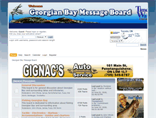 Tablet Screenshot of georgianbaymessageboard.com